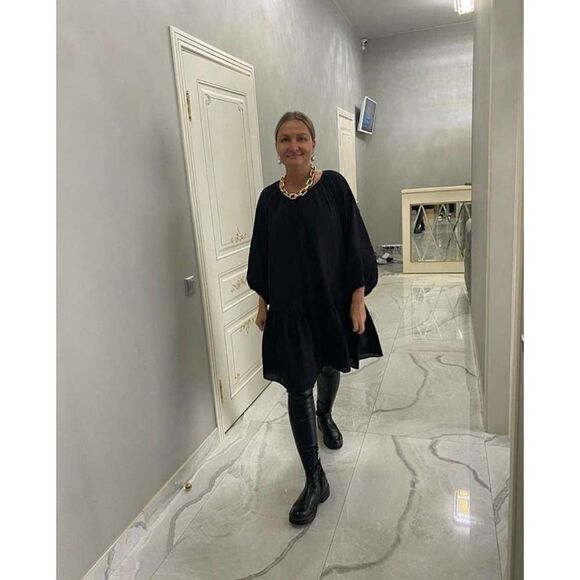 Black H&M Lightweight Dress Viscose - Picture 5 of 5